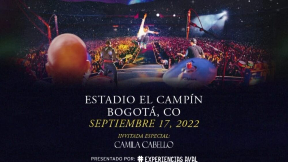 Coldplay libera boletas para sus presentaciones el 16 y 17 de septiembre en Bogotá
