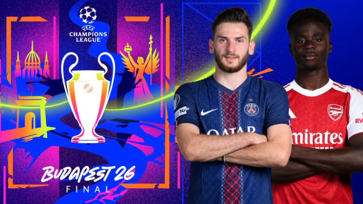Khvicha Kvaratskheli y Bukayo Saka, rivales en la fenal de la UEFA Champions League