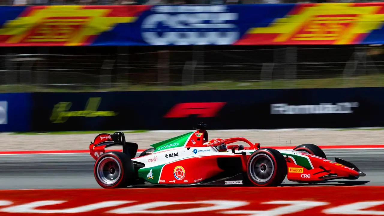 Sebastian Montoya logra su primer podio del año en la Fórmula 2 y se queda cerca del triunfo en Austria