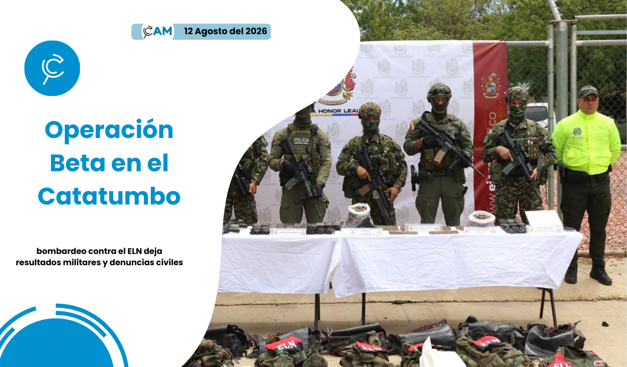 Operación Beta en el Catatumbo: bombardeo contra el ELN deja resultados militares y denuncias civiles