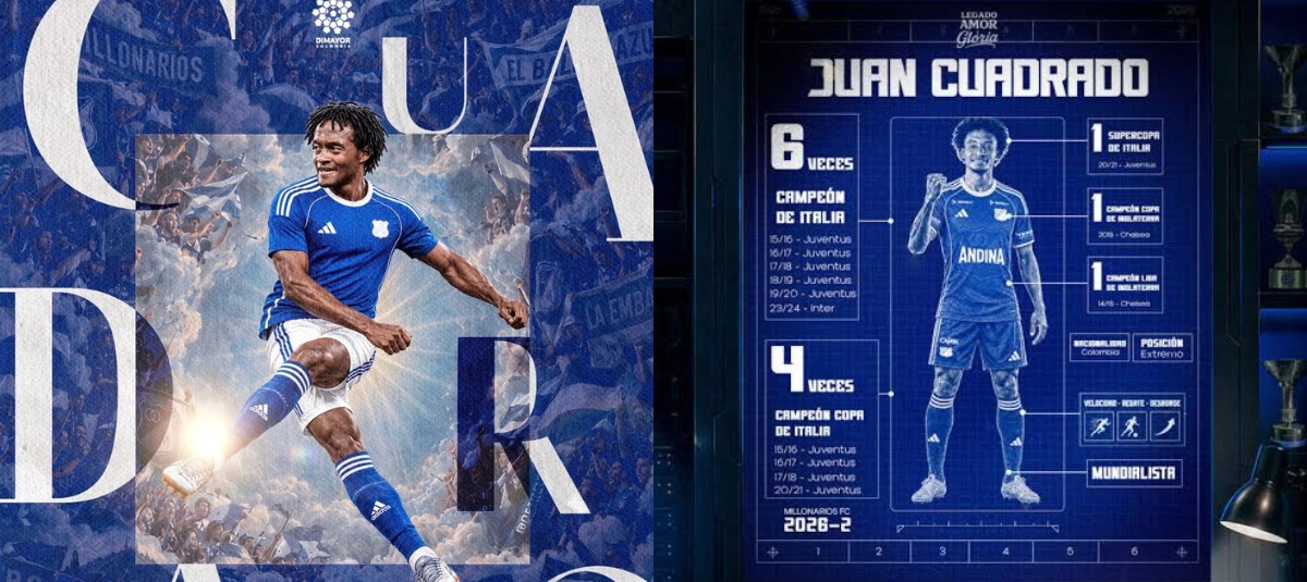 Golpe sobre la mesa en el mercado: la llegada de Juan Guillermo Cuadrado a Millonarios